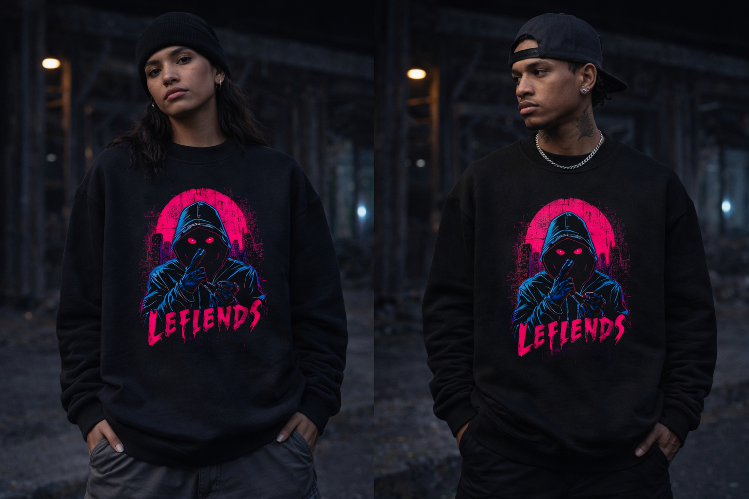 CROW Unisex Siyah Sweatshirt