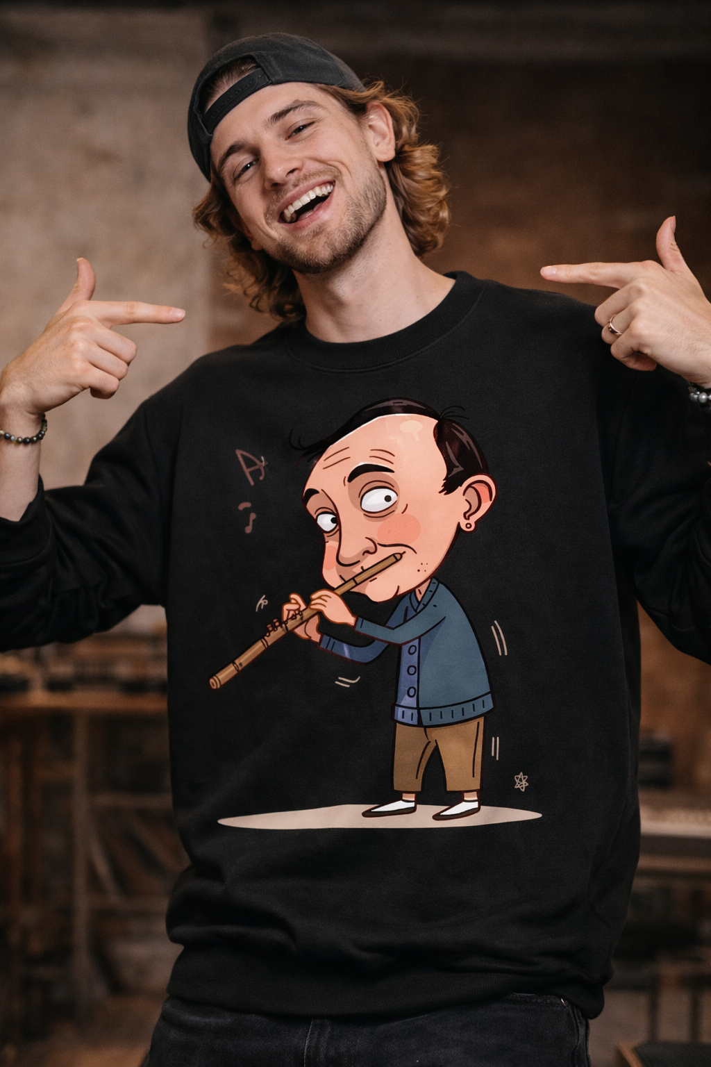 CROW Unisex Siyah Sweatshirt